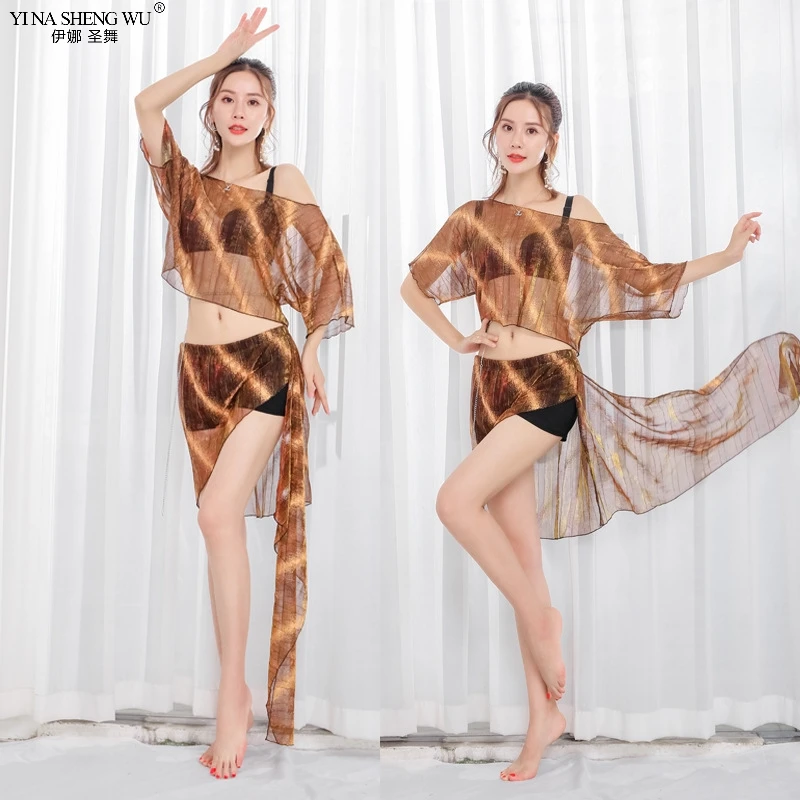 Belly Dance Bat Sleeve Shirt Exercise Clothes New Set Of Mesh Silver Silk Split Skirt Female Bellydance Competition Costumes New
Belly Dance Bat Sleeve Shirt Exercise Clothes New Set Of Mesh Silver Silk Split Skirt Female Bellydance Competition Costumes New