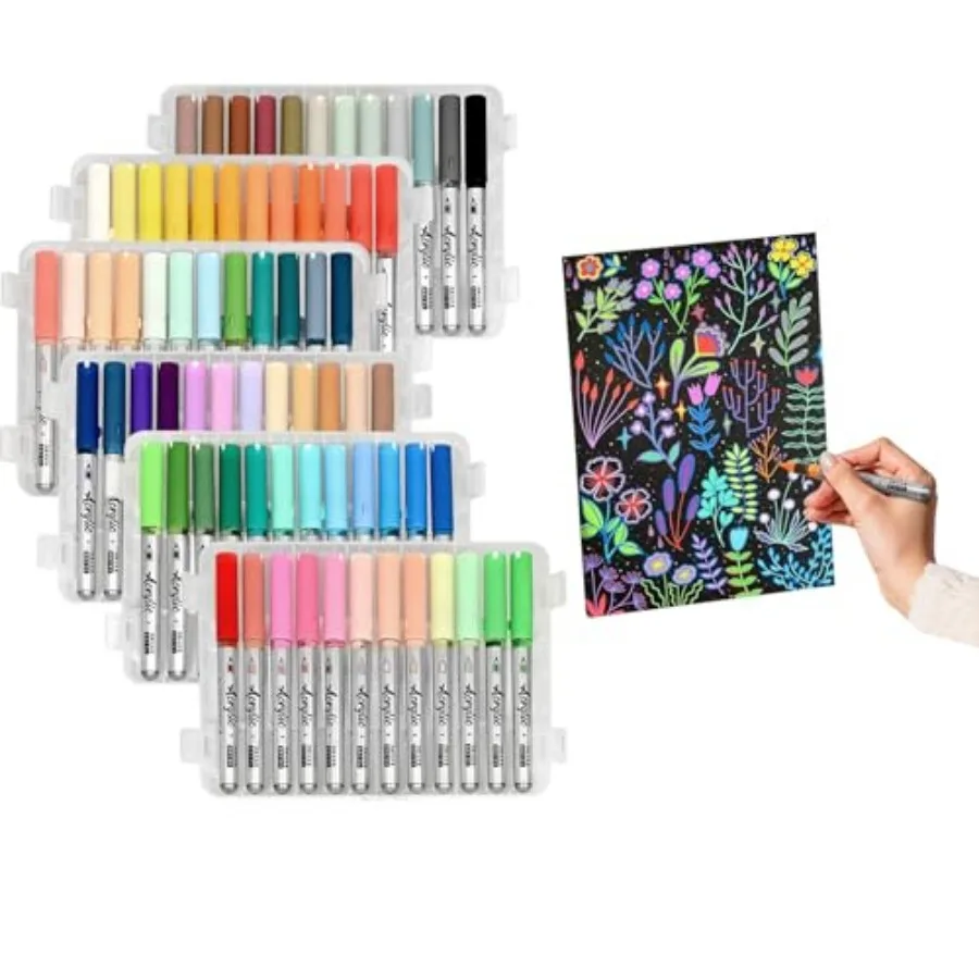 Gel Ink Acrylic Paint Marker for Pro Studio: Single-color Available Durable Brush Tips Direct Liquid Acrylic Markers for Rock F
Gel Ink Acrylic Paint Marker for Pro Studio: Single-color Available Durable Brush Tips Direct Liquid Acrylic Markers for Rock F
