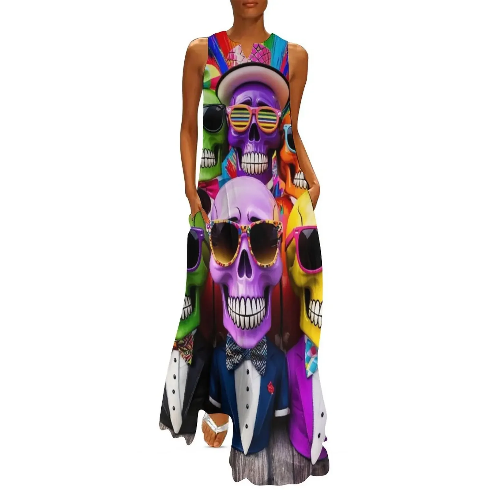 Cool Skulls: Halloween Color Explosion Long Dress prom clothes Party dresses for women Dress
Cool Skulls: Halloween Color Explosion Long Dress prom clothes Party dresses for women Dress