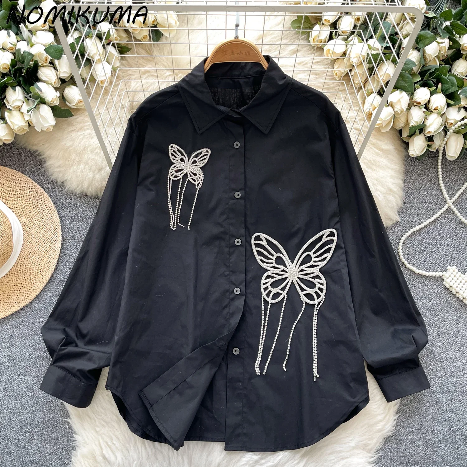 Nomikuma Diamond Butterfly Tassel Shirt for Women French Style Korean Versatile Chic Spring Top
Nomikuma Diamond Butterfly Tassel Shirt for Women French Style Korean Versatile Chic Spring Top