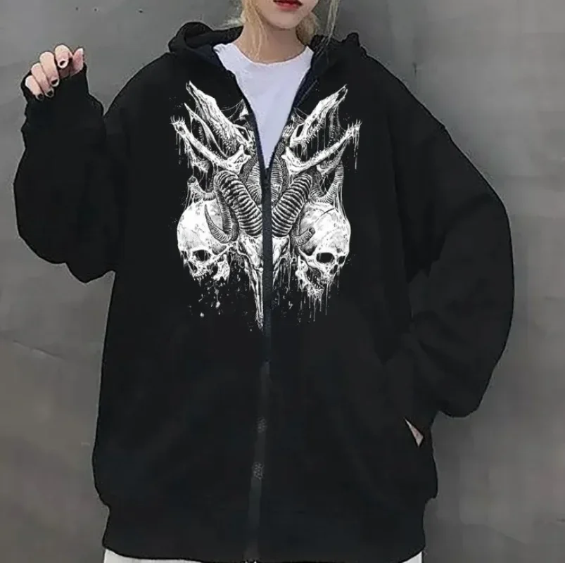 Autumn Winter Y2k Casual Vintage Gothic Fashion Print Zip Up Hoodies Hip Hop Harajuku Coats Loose Hooded Sweatshirt Women Kpop
Autumn Winter Y2k Casual Vintage Gothic Fashion Print Zip Up Hoodies Hip Hop Harajuku Coats Loose Hooded Sweatshirt Women Kpop