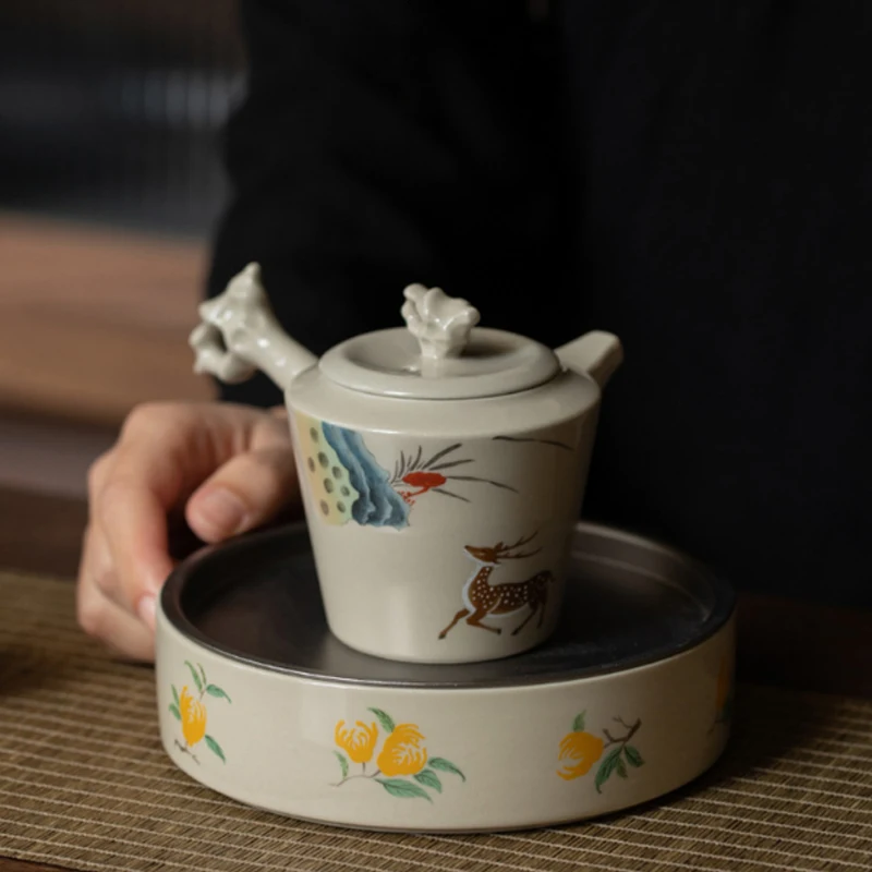 Jingdezhen Herbal Ash Teapot Ceramic Handheld Side Handle Delicate Teapot Creative Chinese Household Teapot Side Handle Teapot
Jingdezhen Herbal Ash Teapot Ceramic Handheld Side Handle Delicate Teapot Creative Chinese Household Teapot Side Handle Teapot