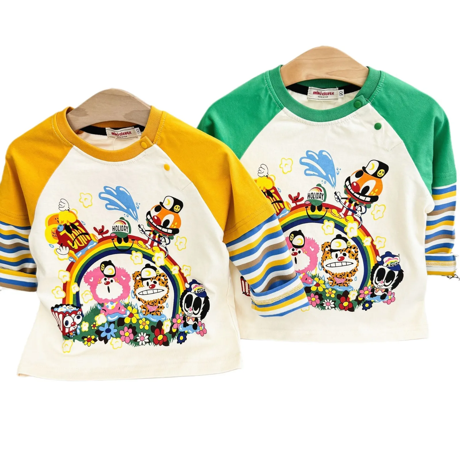 2025 Japanese Children's T-shirt Autumn New Collection Children's Rainbow T Cartoon Fake Two Piece Shoulder Sleeve Cotton Cute T
2025 Japanese Children's T-shirt Autumn New Collection Children's Rainbow T Cartoon Fake Two Piece Shoulder Sleeve Cotton Cute T