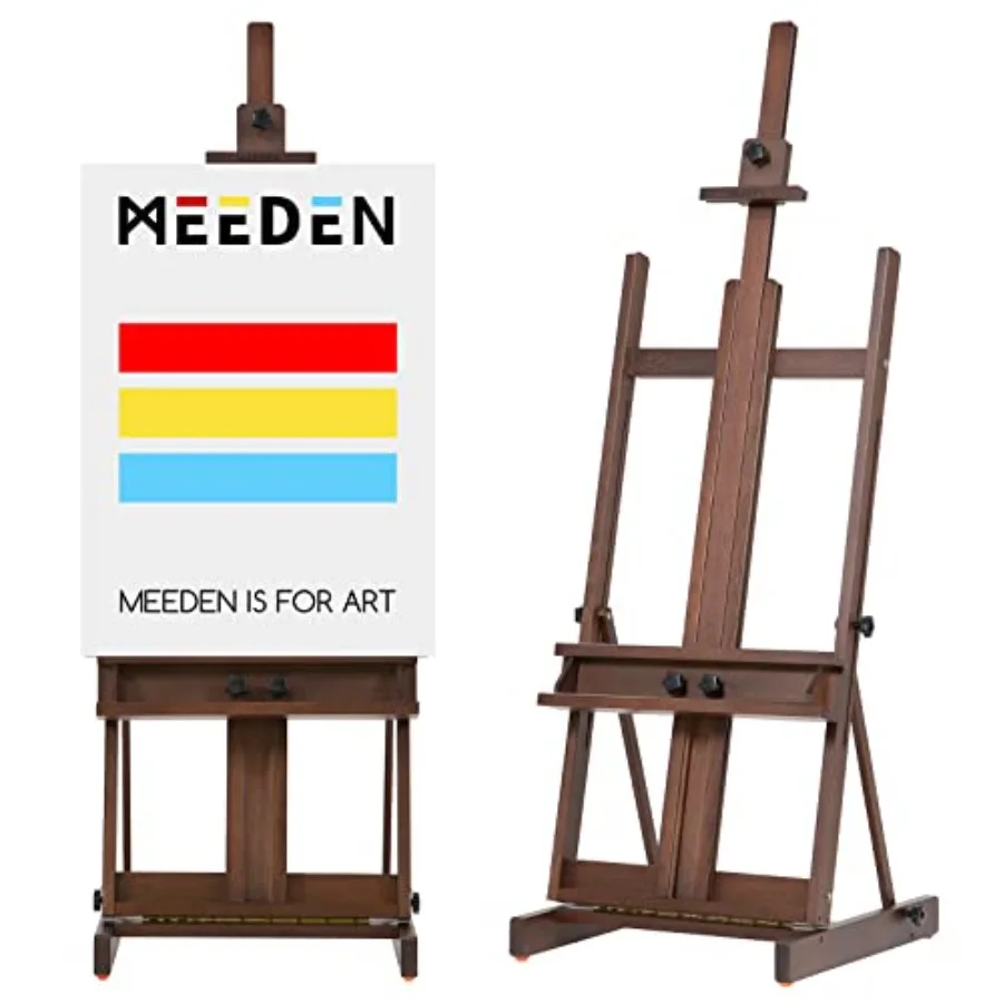 Heavy Duty H-Frame Studio Easel Stand for painting, solid beech wood, walnut color, adjustable up to 78 canvas height with stor
Heavy Duty H-Frame Studio Easel Stand for painting, solid beech wood, walnut color, adjustable up to 78 canvas height with stor