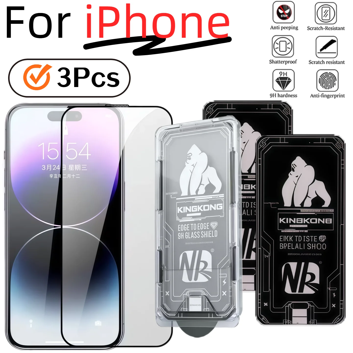 Комплект из 3-х чехлов Gorilla Dust-Free для iPhone 17/16/15/14 Pro Plus с полноэкранной защитной пленкой из закаленного стекла, противоударной и пылезащитной
Комплект из 3-х чехлов Gorilla Dust-Free для iPhone 17/16/15/14 Pro Plus с полноэкранной защитной пленкой из закаленного стекла, противоударной и пылезащитной