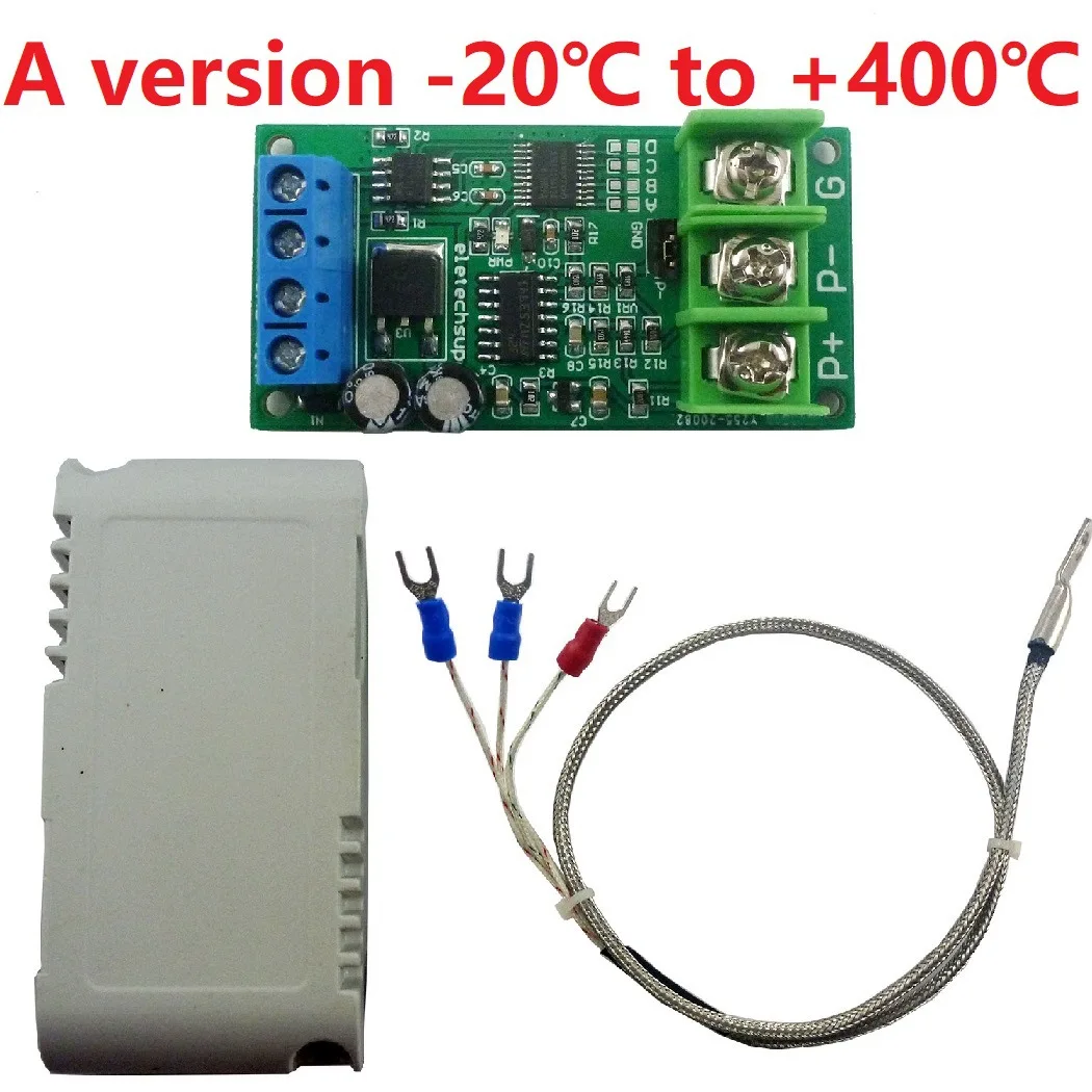 PT100 Platinum Thermal Resistance RTD Electric Thermocouple Temperature Detector Sensor Tester Converter RS485 MODUBS RTU Module
PT100 Platinum Thermal Resistance RTD Electric Thermocouple Temperature Detector Sensor Tester Converter RS485 MODUBS RTU Module