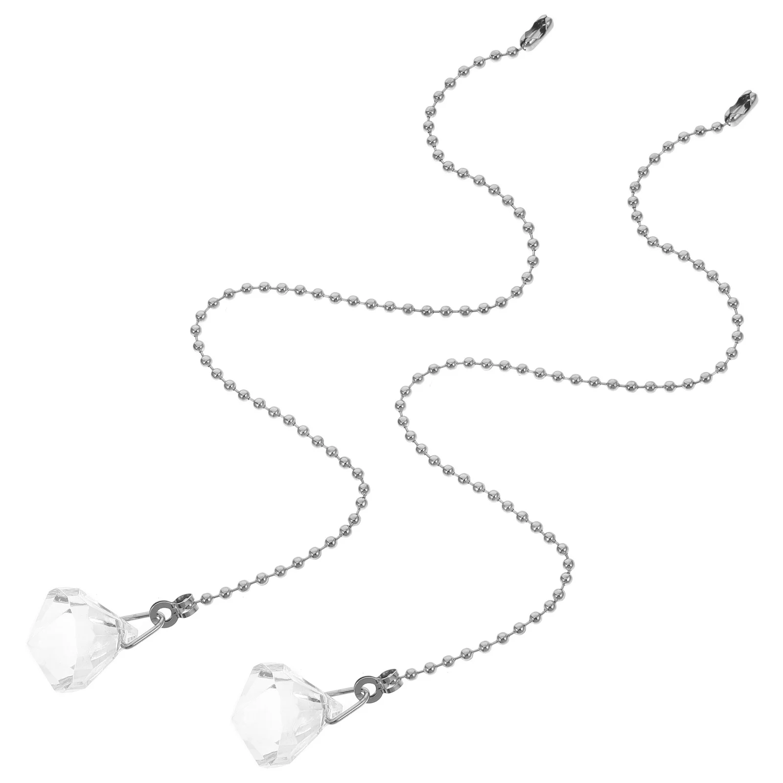 2 Pcs Crystal Chain Ceiling Fan Extension Pull naments Simply Cut Desired Length Transparent Balls Light Fixtures
2 Pcs Crystal Chain Ceiling Fan Extension Pull naments Simply Cut Desired Length Transparent Balls Light Fixtures