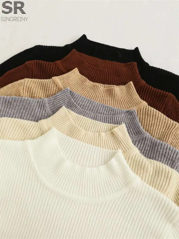 BabYoung Basics Slim Knitted Sweater Autumn Winter Half High Collar Long Sleeve Jumper Women Solid Casual Warm Pullovers
BabYoung Basics Slim Knitted Sweater Autumn Winter Half High Collar Long Sleeve Jumper Women Solid Casual Warm Pullovers