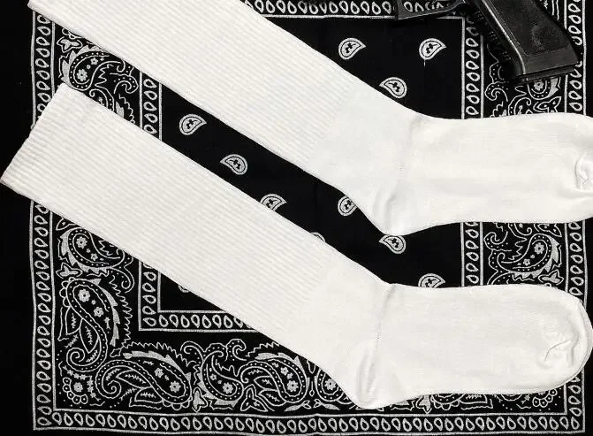 West Coast Chicano White Sock Men Stocking Hip hop Rap Old school Spring Gong High Thick
West Coast Chicano White Sock Men Stocking Hip hop Rap Old school Spring Gong High Thick