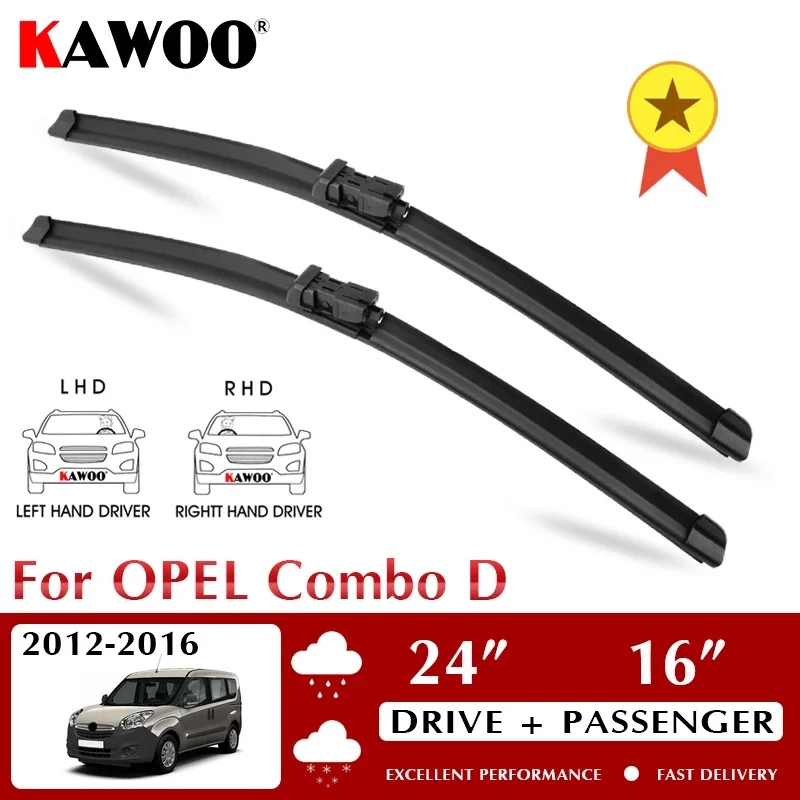 KAWOO Wiper Front Car Wiper Blade For Opel Combo D 2012-2016 Windshield Windscreen Front Window Accessories 24"+16" LHD RHD
KAWOO Wiper Front Car Wiper Blade For Opel Combo D 2012-2016 Windshield Windscreen Front Window Accessories 24"+16" LHD RHD