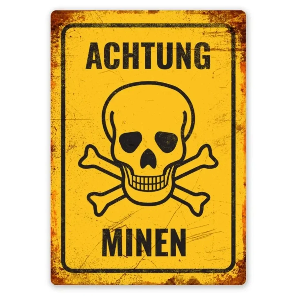 Achtung Minen Tin Sign art wall decoration,vintage aluminum retro metal sign,iron painting
Achtung Minen Tin Sign art wall decoration,vintage aluminum retro metal sign,iron painting