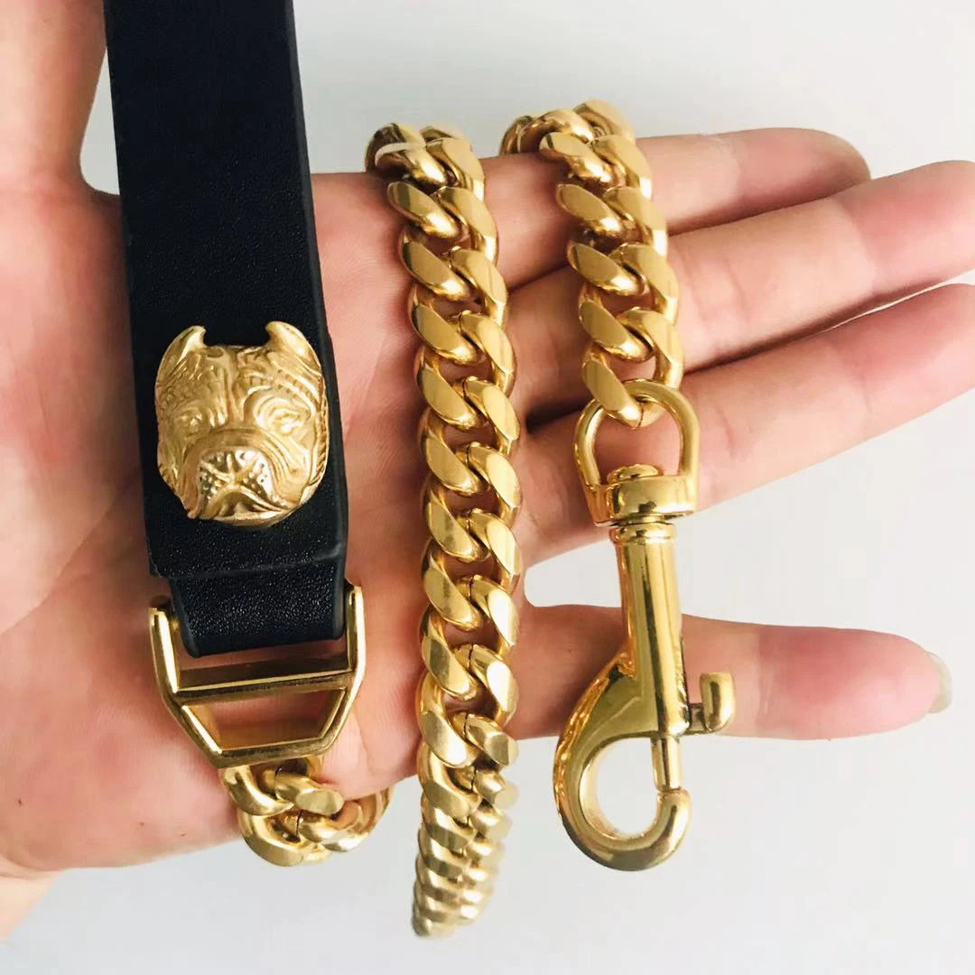 14mm Dog Leash Pet Supplies Stainless Steel Encrypted and Thickened Doberman Castro Dog Head Sturdy Cuban Chain Dog Walking
14mm Dog Leash Pet Supplies Stainless Steel Encrypted and Thickened Doberman Castro Dog Head Sturdy Cuban Chain Dog Walking