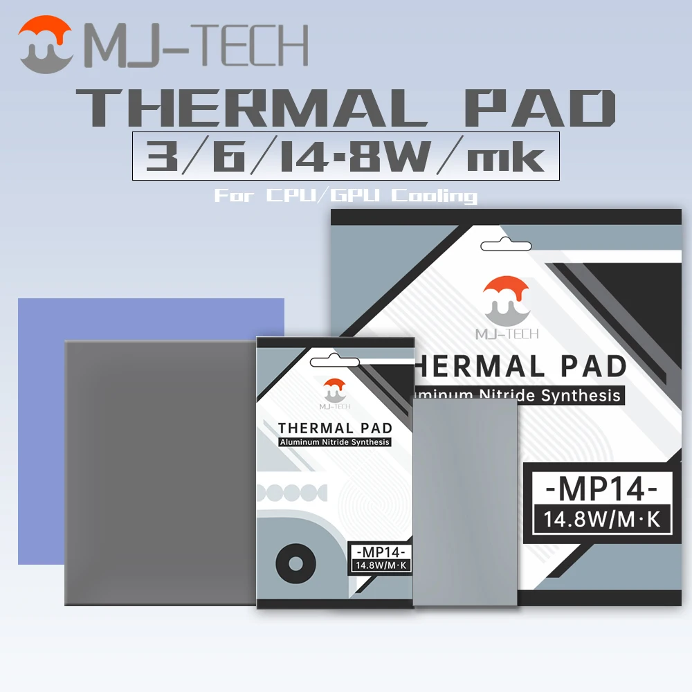 MJ-TECH Thermal Pads 3/6/14.8 W/mk High Performance Heat Sink Pad GPU PS5 High Thermal Conductivity Pads Thermal Silicone Pad
MJ-TECH Thermal Pads 3/6/14.8 W/mk High Performance Heat Sink Pad GPU PS5 High Thermal Conductivity Pads Thermal Silicone Pad