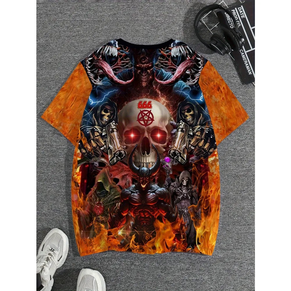 2025 Summer Men's Women's 3D Printing Skull Graphic Quick-drying T-shirts Unisex Everyday Commute Tees Fashion Casual Tops
2025 Summer Men's Women's 3D Printing Skull Graphic Quick-drying T-shirts Unisex Everyday Commute Tees Fashion Casual Tops