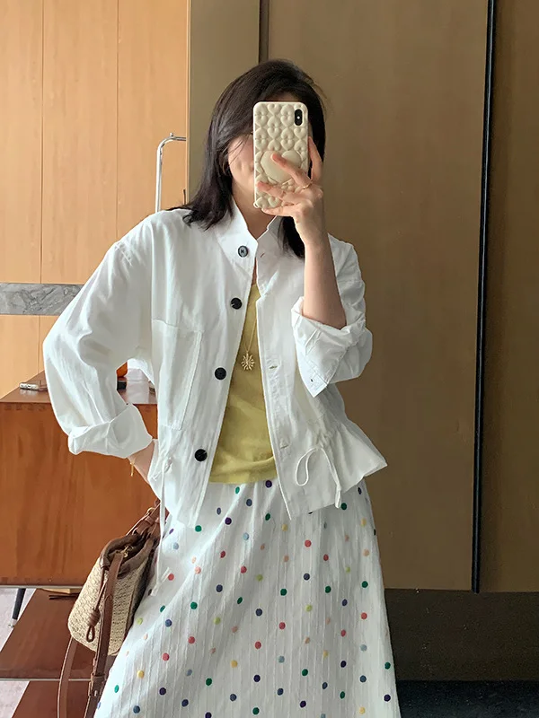 Summer Style Korean Simple Waist-Cinching Floral Windbreaker Thin Outerwear Short Sun Protection Women's Casual Coat
Summer Style Korean Simple Waist-Cinching Floral Windbreaker Thin Outerwear Short Sun Protection Women's Casual Coat