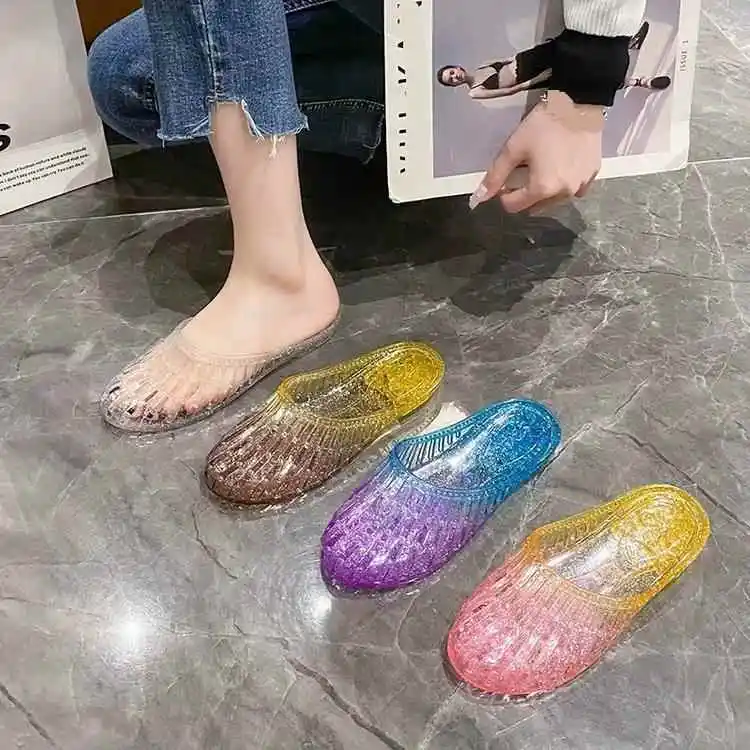 Women's Crystal Slip-On oes Outdoor Transparent Slippers Soft Decorative Batoom New Sle Sandals Comfortable Spring Season
Women's Crystal Slip-On oes Outdoor Transparent Slippers Soft Decorative Batoom New Sle Sandals Comfortable Spring Season
