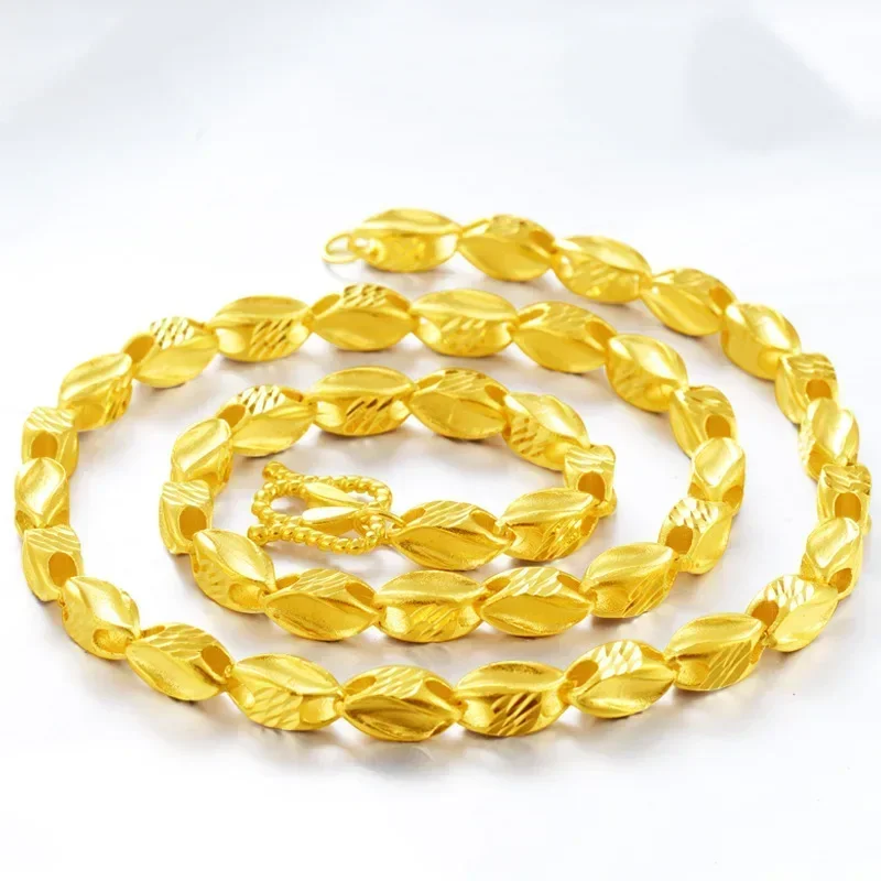 Luxury 24K Gold Plated Wheat Ear Necklace Sandblasted Sand Gold Necklace Wedding Birthday Exquisite Jewelry Gift
Luxury 24K Gold Plated Wheat Ear Necklace Sandblasted Sand Gold Necklace Wedding Birthday Exquisite Jewelry Gift