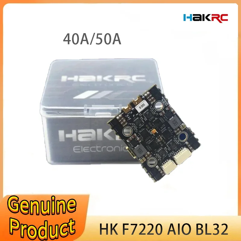 HAKRC F7220D F722 AIO F7 Flight Controller 32Bit 40A/50A 4in1 ESC 2-6S with Double BEC OSD for RC FPV Toothpick Cinewhoop Drone
HAKRC F7220D F722 AIO F7 Flight Controller 32Bit 40A/50A 4in1 ESC 2-6S with Double BEC OSD for RC FPV Toothpick Cinewhoop Drone