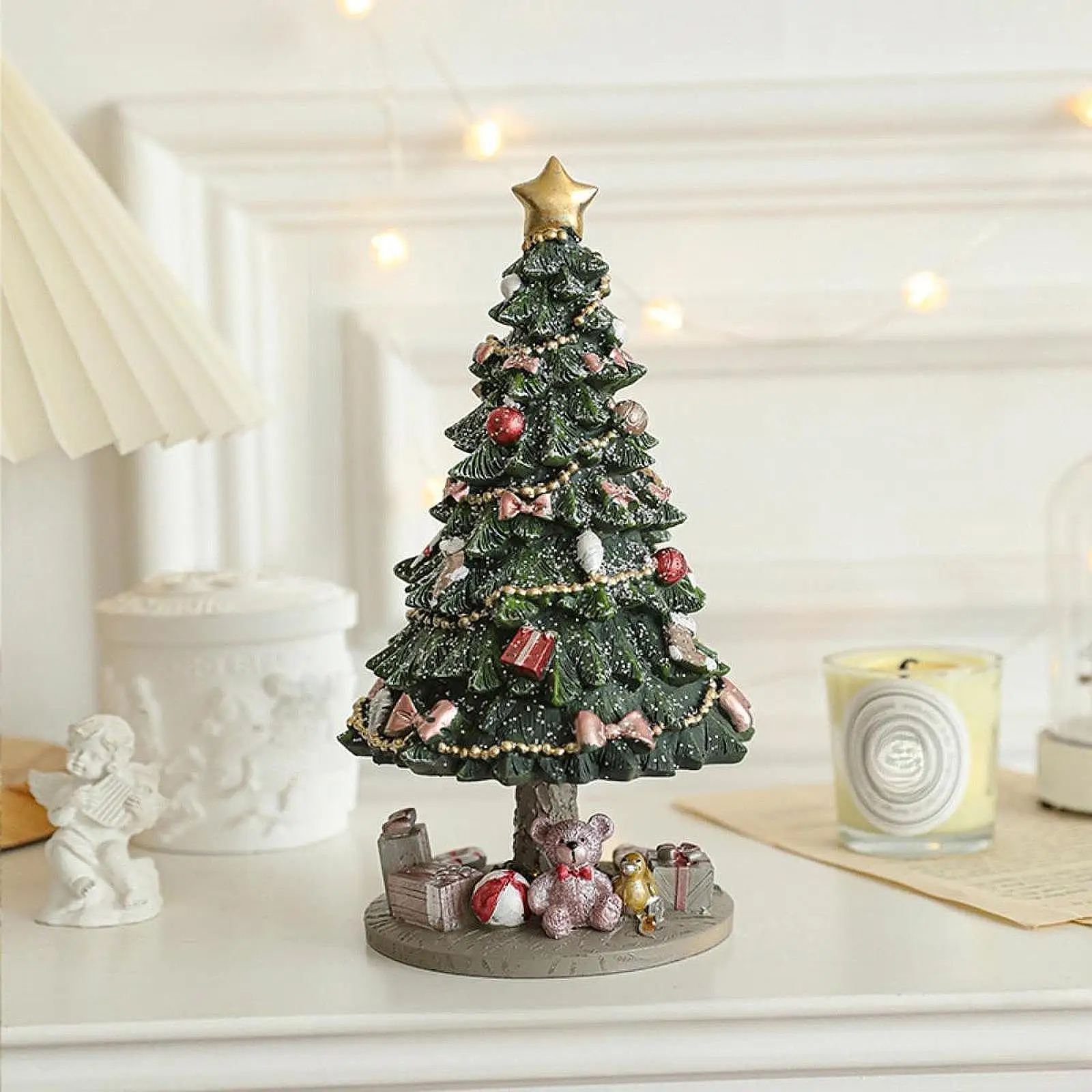 Christmas Tree Music Box Statue Decorative Sculpture Creative Resin Ornament Decor for Bedroom Holiday Indoor Desktop Party
Christmas Tree Music Box Statue Decorative Sculpture Creative Resin Ornament Decor for Bedroom Holiday Indoor Desktop Party