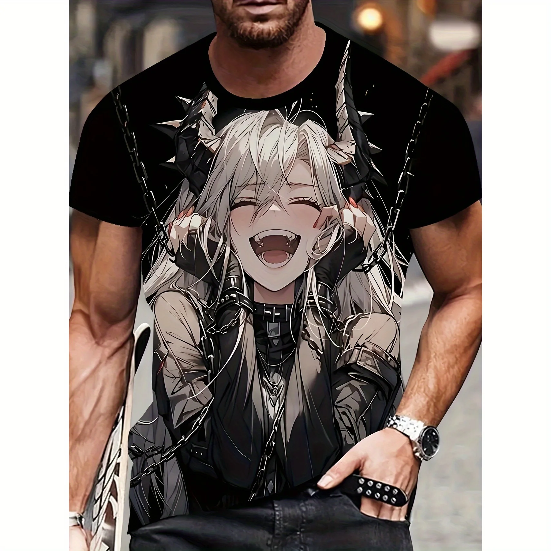 3D Anime Character Print Men's T-shirt Casual Fashion O-neck Short Sleeve Top Outdoor Street Dazzling Cool Pattern Pullover Tees
3D Anime Character Print Men's T-shirt Casual Fashion O-neck Short Sleeve Top Outdoor Street Dazzling Cool Pattern Pullover Tees