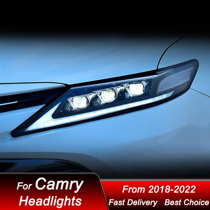 Pop Car Styling Headlights For Toyota Camry 2018-2024 To Lexus Style Full LED Headlamp Assembly Projector Lens Accessories Kit
Pop Car Styling Headlights For Toyota Camry 2018-2024 To Lexus Style Full LED Headlamp Assembly Projector Lens Accessories Kit