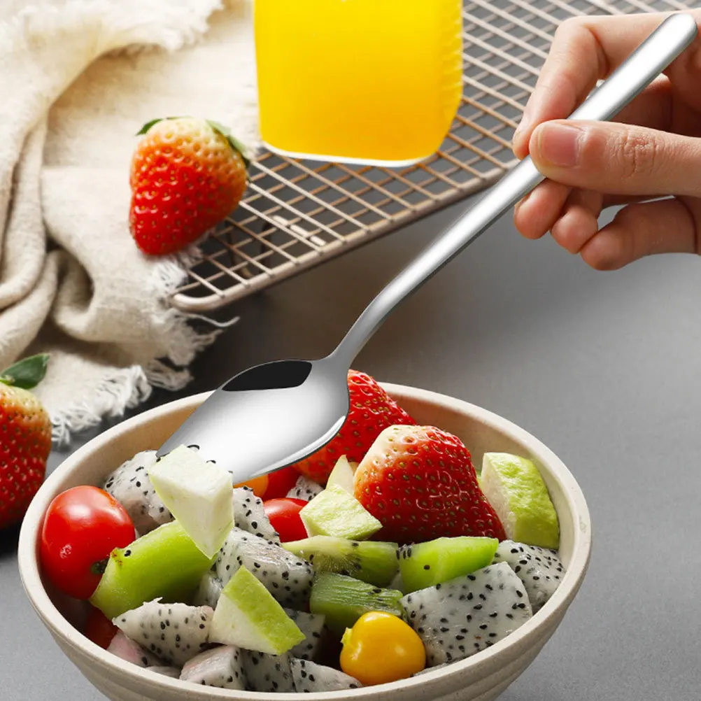 4 pcs 2-In-1 Stainless Steel Salad Spoon Fork Lightweight Food Pick For Fruit Dessert Appetizer Portable Multi-Purpose Tableware
4 pcs 2-In-1 Stainless Steel Salad Spoon Fork Lightweight Food Pick For Fruit Dessert Appetizer Portable Multi-Purpose Tableware