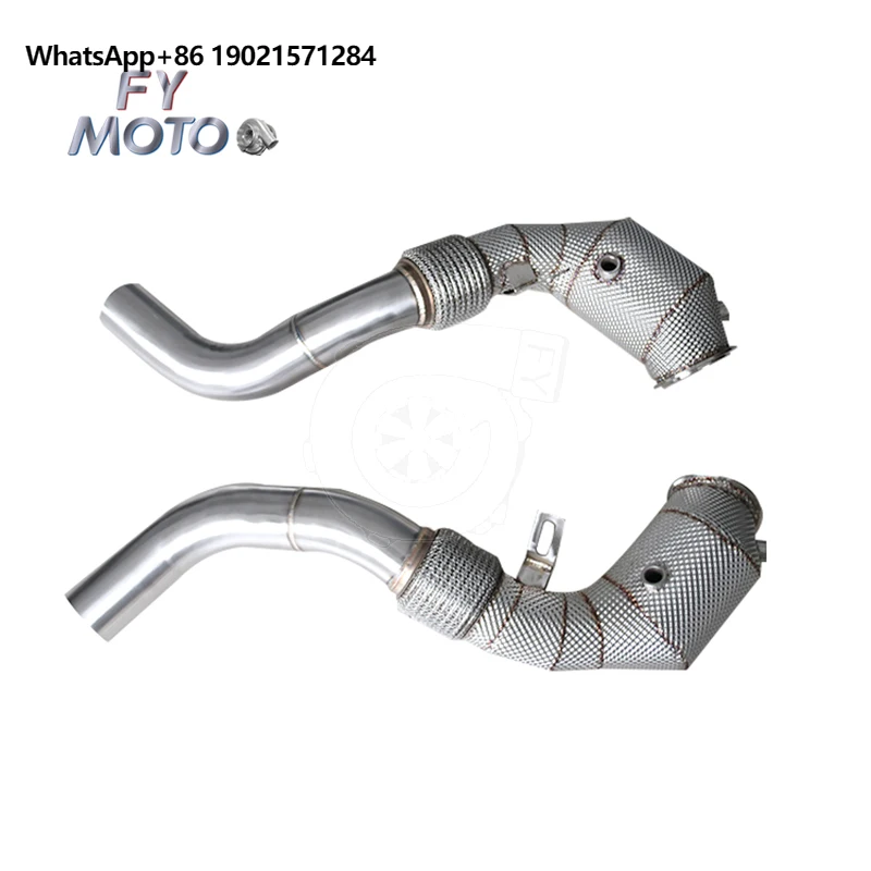 Exhaust catted Downpipe for BMW S63 X5M F85 X6M F86 4.4T 2015-2019 with heat shield
Exhaust catted Downpipe for BMW S63 X5M F85 X6M F86 4.4T 2015-2019 with heat shield