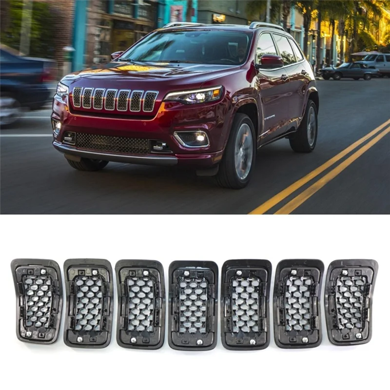 Chrome Car Front Insert Mesh Grille Decoration Cover Front Radiator Inlet Grill Trim For Jeep Cherokee 2019 2020 2021-ABQF
Chrome Car Front Insert Mesh Grille Decoration Cover Front Radiator Inlet Grill Trim For Jeep Cherokee 2019 2020 2021-ABQF