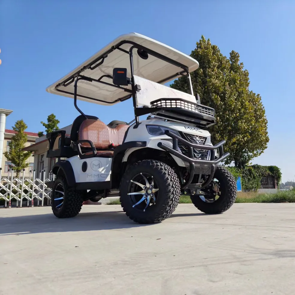 Street Legal New Lifted 48V Electric Golf Carts 2+2 Seats White off Road Golf Scooter 4 Wheel Lithium 4 Seat Solar Golf Cart
Street Legal New Lifted 48V Electric Golf Carts 2+2 Seats White off Road Golf Scooter 4 Wheel Lithium 4 Seat Solar Golf Cart