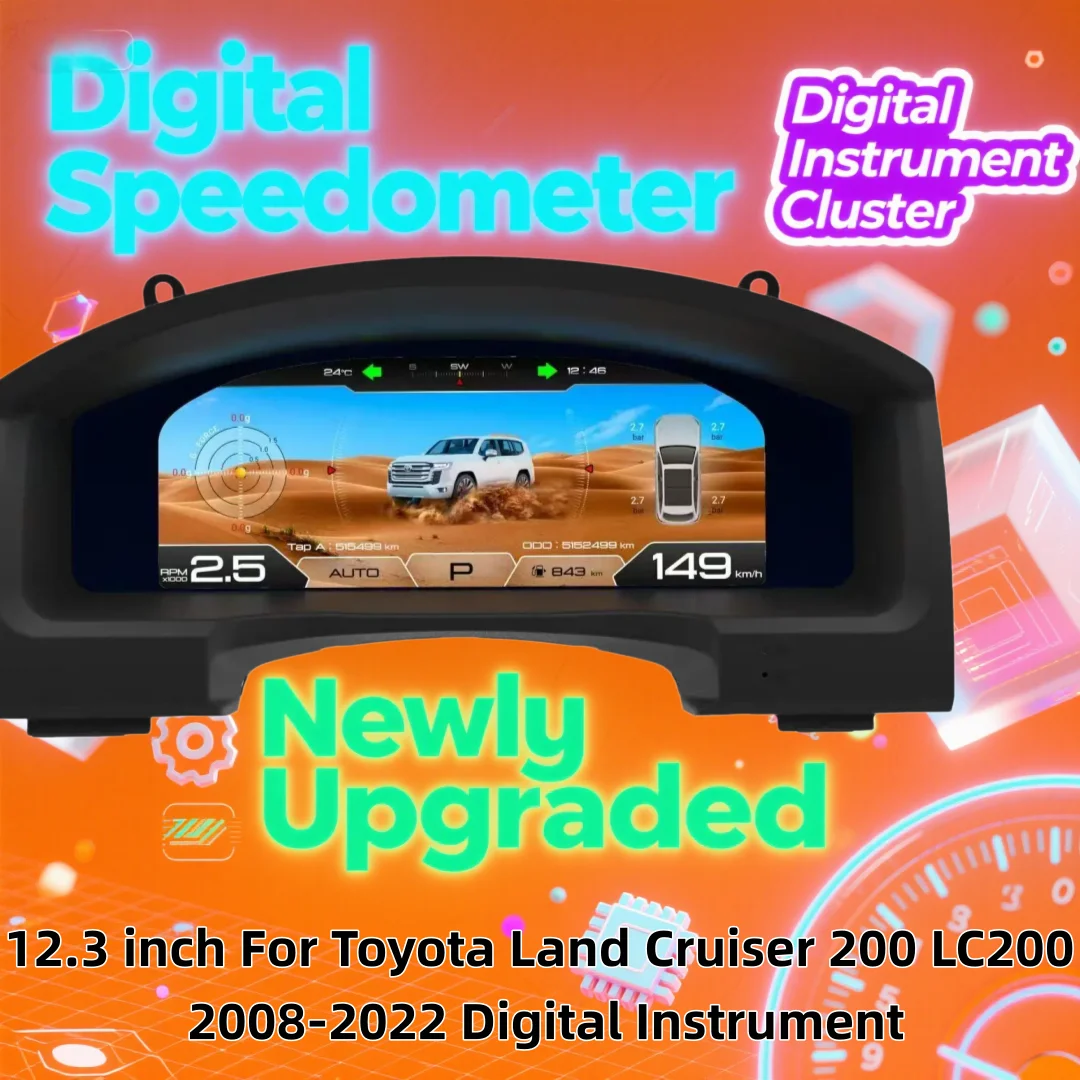 Digital Instrument Cluster Dashboard For Toyota Land Cruiser 200 LC200 2008-2022 Speedometer Virtual Cockpit speed 12.3 inch
Digital Instrument Cluster Dashboard For Toyota Land Cruiser 200 LC200 2008-2022 Speedometer Virtual Cockpit speed 12.3 inch