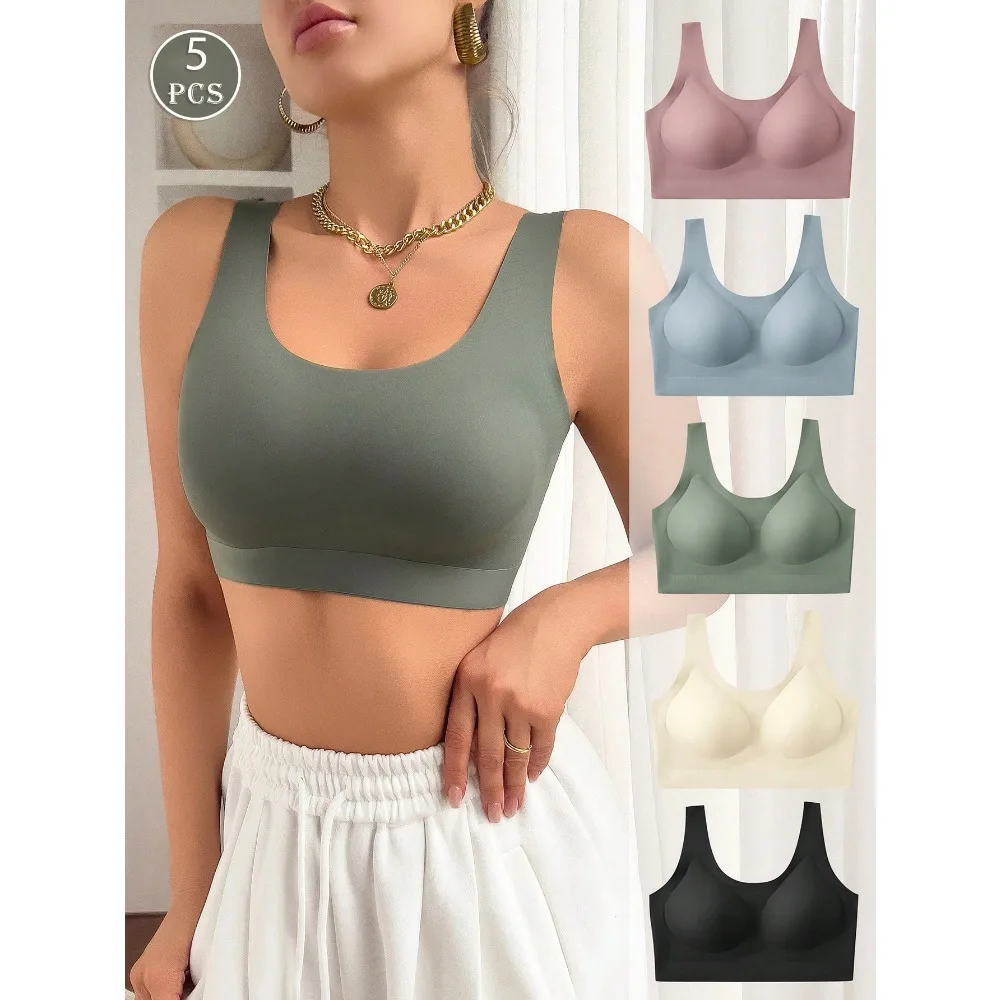 5pcs/Set Women's Seamless Wireless Bras, Lift & Support Bras, Sports Bras, Comfortable Non-Sagging Bras, Yoga Bras
5pcs/Set Women's Seamless Wireless Bras, Lift & Support Bras, Sports Bras, Comfortable Non-Sagging Bras, Yoga Bras