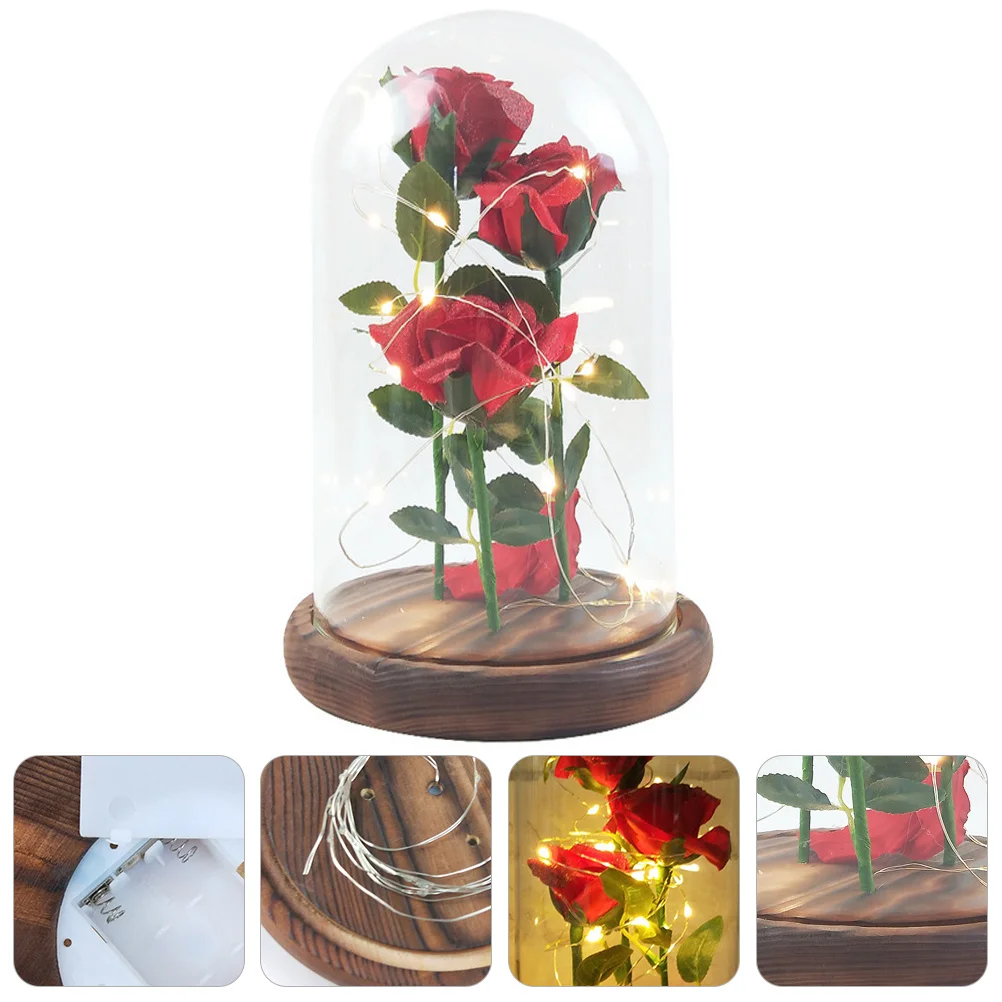 Preserved Flower Glass Dome with LED Lights Red Rose Warm Glow Decoration for Living Room Desk Eternal Flower Ornament Gift
Preserved Flower Glass Dome with LED Lights Red Rose Warm Glow Decoration for Living Room Desk Eternal Flower Ornament Gift