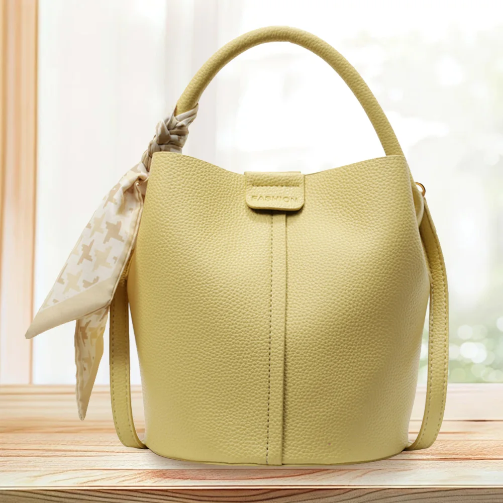 PU Leather Bucket Bag for Women with Inner Pocket Top Handle Bag (Yellow)
PU Leather Bucket Bag for Women with Inner Pocket Top Handle Bag (Yellow)
