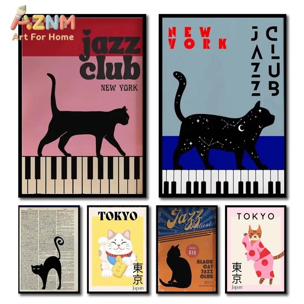 1/6pcs Art Poster Fortune Cat Simple Canvas Painting Wall for Bedroom Living Room Home Office 1pc Black with Piano
1/6pcs Art Poster Fortune Cat Simple Canvas Painting Wall for Bedroom Living Room Home Office 1pc Black with Piano