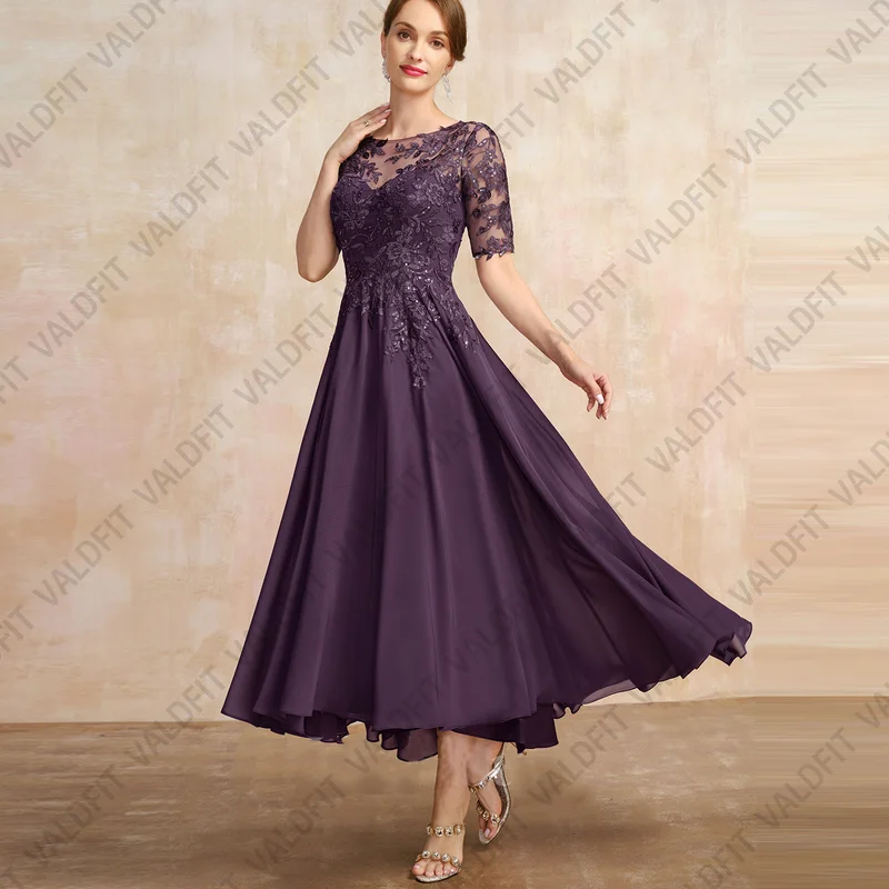 Customized Tea Length Purple Mother of the Bride Dresses Wedding Party Dress Vestido Boda Invitada Elegantes Para Mujer 2023
Customized Tea Length Purple Mother of the Bride Dresses Wedding Party Dress Vestido Boda Invitada Elegantes Para Mujer 2023