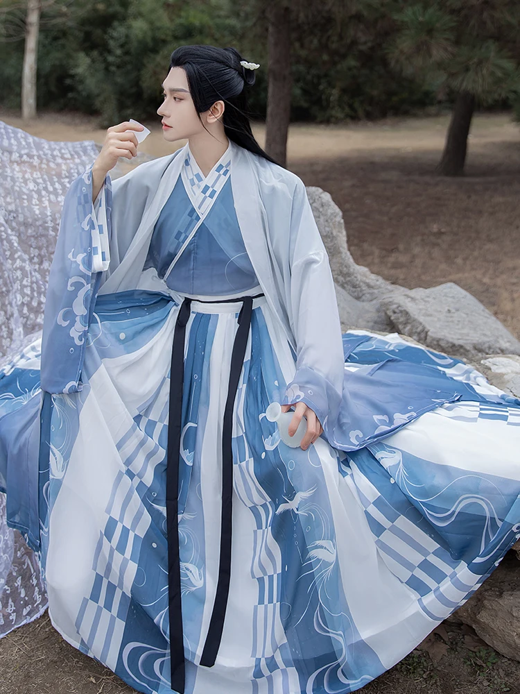 New Hanfu male authentic original Chinese style Hanfu female warrior ancient dress collar waist Wei Jin style daily
New Hanfu male authentic original Chinese style Hanfu female warrior ancient dress collar waist Wei Jin style daily