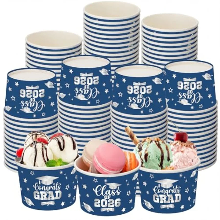 100 Pack 9 oz Graduation Ice Cream Cups, Congrats Grad Disposable Dert Bowls, Paper Snack Soup Cups for Hot or Cold Food uate P
100 Pack 9 oz Graduation Ice Cream Cups, Congrats Grad Disposable Dert Bowls, Paper Snack Soup Cups for Hot or Cold Food uate P