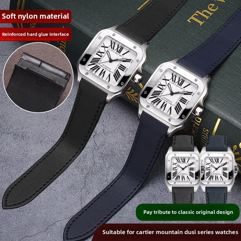 For Cartier Santos new Watch strap W2SA0007 Quick release Nylon Canvas Sports Watchband Bracelet wristband Accessories 21mm
For Cartier Santos new Watch strap W2SA0007 Quick release Nylon Canvas Sports Watchband Bracelet wristband Accessories 21mm