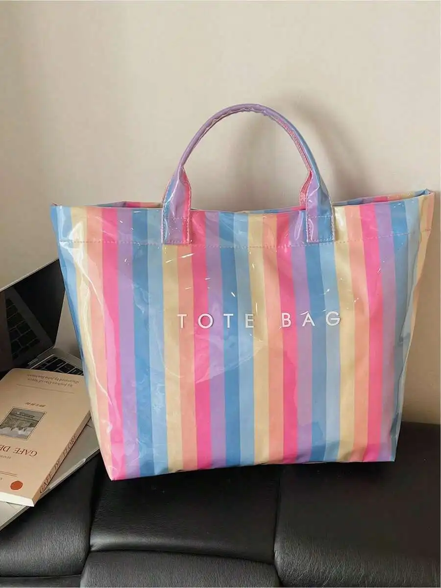 Vertical Stripe Tote Bag Large Capacity Lightweight For Daily Commute Shopping Office Leisure
Vertical Stripe Tote Bag Large Capacity Lightweight For Daily Commute Shopping Office Leisure