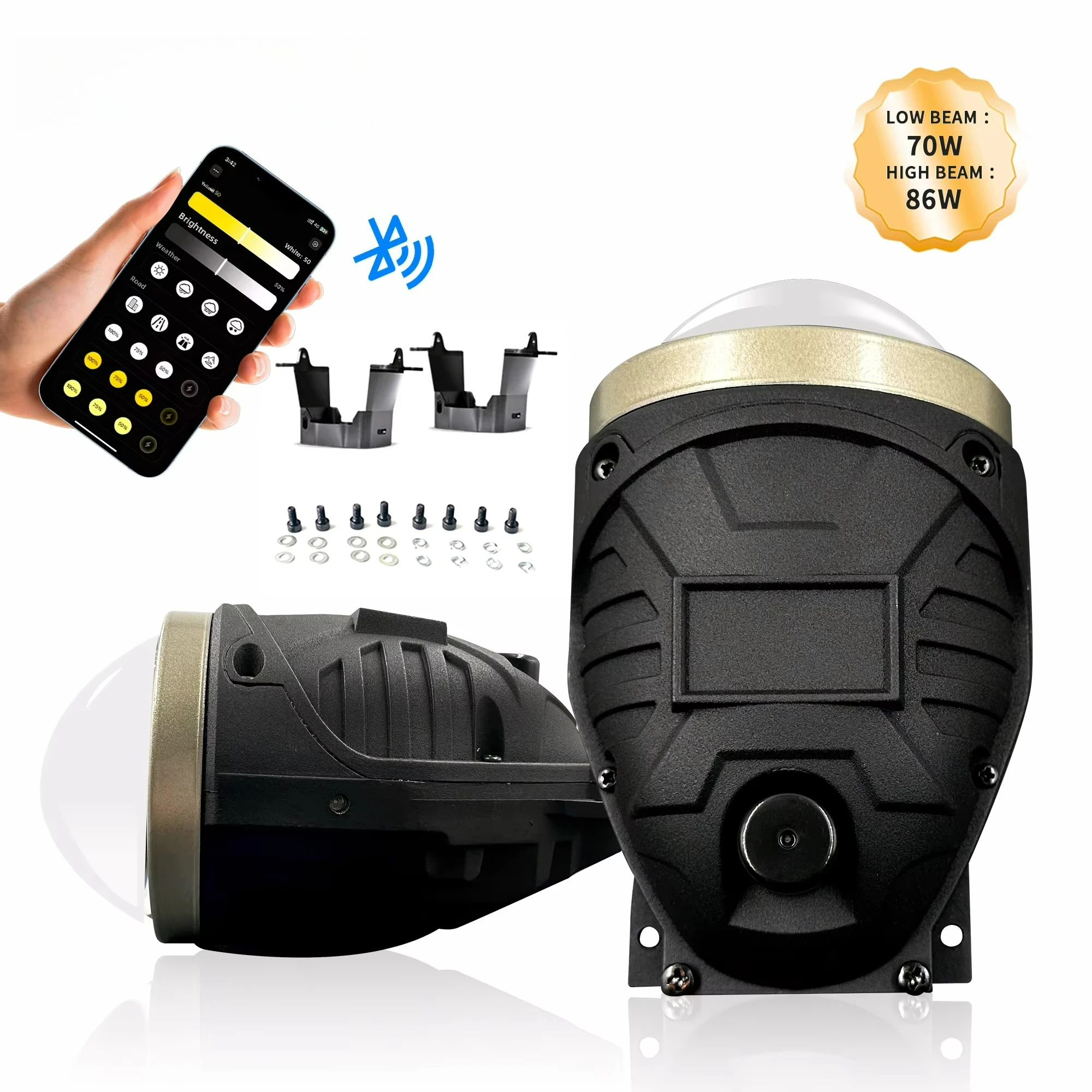 New product launch: 3-inch dual LED projection fog light with APP function: 12V 24V 6000K/3000K/4300K high/low brightness
New product launch: 3-inch dual LED projection fog light with APP function: 12V 24V 6000K/3000K/4300K high/low brightness