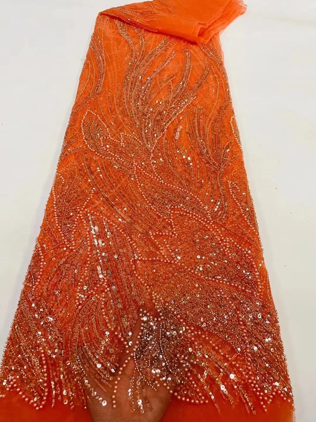 Sequin and beads Embroidery ZH-12116819 African Lace Fabric Embroidery French Mesh Lace Nigerian Lace Dress Wedding Design
Sequin and beads Embroidery ZH-12116819 African Lace Fabric Embroidery French Mesh Lace Nigerian Lace Dress Wedding Design