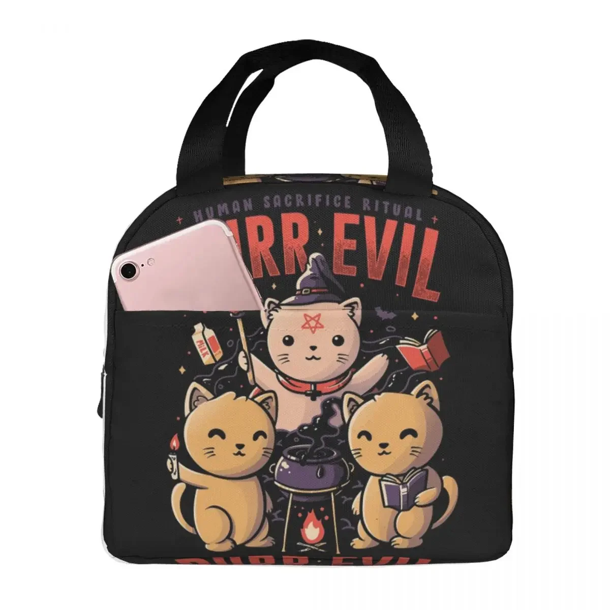 Термосумка для обедов Purr Evil Magic Cat Satanic Gothic Witch для женщин, офисная термосумка-холодильник, контейнер для еды, ланч-бокс
Термосумка для обедов Purr Evil Magic Cat Satanic Gothic Witch для женщин, офисная термосумка-холодильник, контейнер для еды, ланч-бокс