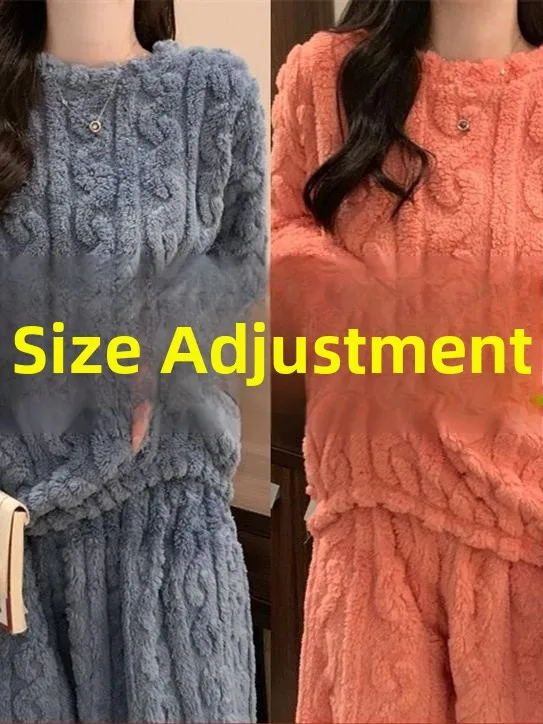 New Coral Fleece Sleepwear Women's Thickened Large Size Loose Flannel Embroidery Home Clothes Set Comfortable Long Sleeve Paj...
New Coral Fleece Sleepwear Women's Thickened Large Size Loose Flannel Embroidery Home Clothes Set Comfortable Long Sleeve Paj...