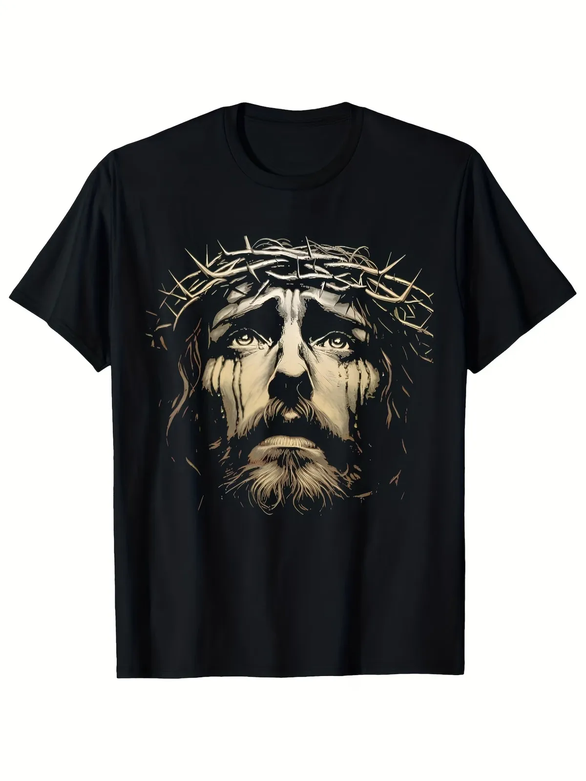 Men'S Retro Christ Crown of Thorns & Blood Drip Face Graphic Tee - Black & White
Men'S Retro Christ Crown of Thorns & Blood Drip Face Graphic Tee - Black & White