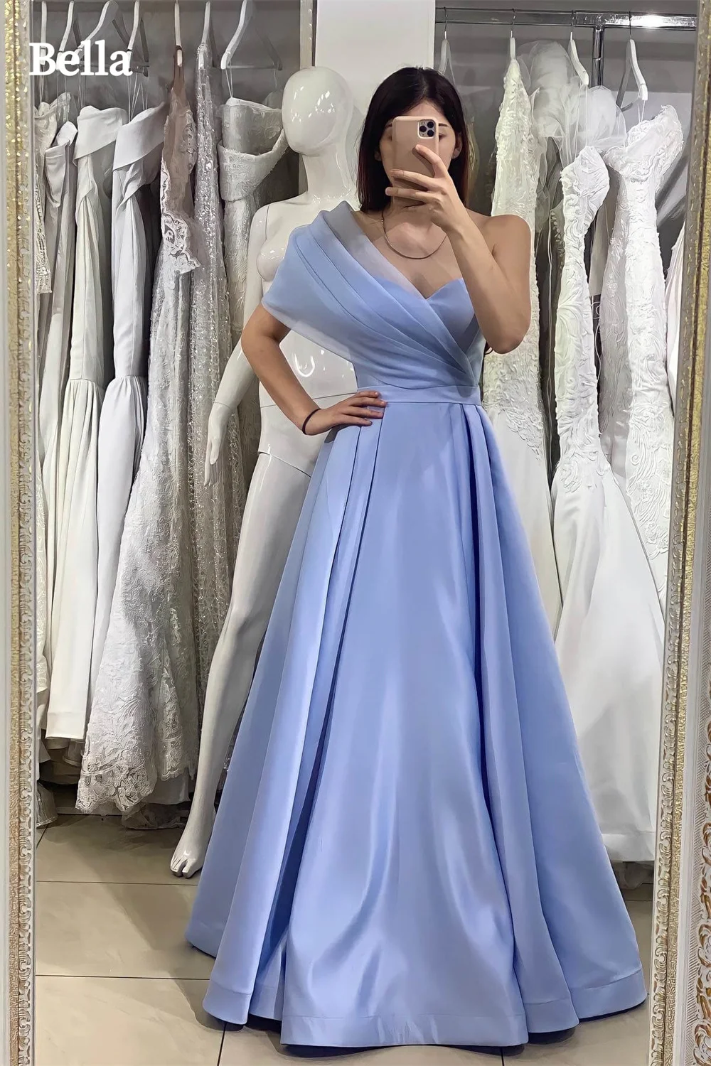 Bella Light Purple Prom Dresses One Shoulder Satin A-line Wedding Dress Elegant Sleeveless Floor-Length Vestidos De Fiesta 2024
Bella Light Purple Prom Dresses One Shoulder Satin A-line Wedding Dress Elegant Sleeveless Floor-Length Vestidos De Fiesta 2024