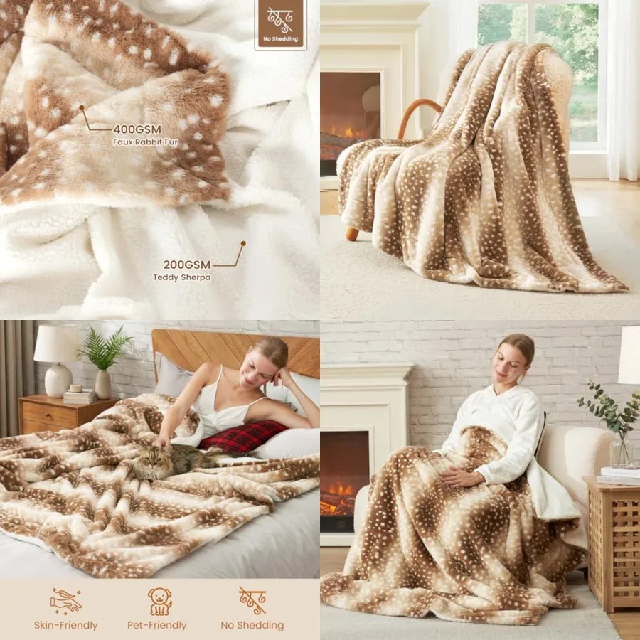 Luxury Faux Fur Throw Blanket Animal Striped Print, Non Shedding Double Sided Sherpa Blankets Super Soft Fluffy Thick Warm Thro
Luxury Faux Fur Throw Blanket Animal Striped Print, Non Shedding Double Sided Sherpa Blankets Super Soft Fluffy Thick Warm Thro