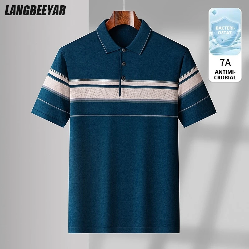 High End Business New Stripped Men's Polo Shirts Designer Short Sleeve Tops Summer Fashions Regular Fit Casual Mens Clothes 2025
High End Business New Stripped Men's Polo Shirts Designer Short Sleeve Tops Summer Fashions Regular Fit Casual Mens Clothes 2025