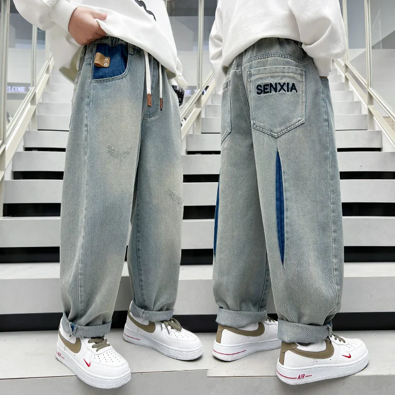 Boys Jean Pants Long Trousers Denim 2025 Stylish Spring Autumn Baby's Kids Teenagers High Quality School Children's Clothing
Boys Jean Pants Long Trousers Denim 2025 Stylish Spring Autumn Baby's Kids Teenagers High Quality School Children's Clothing