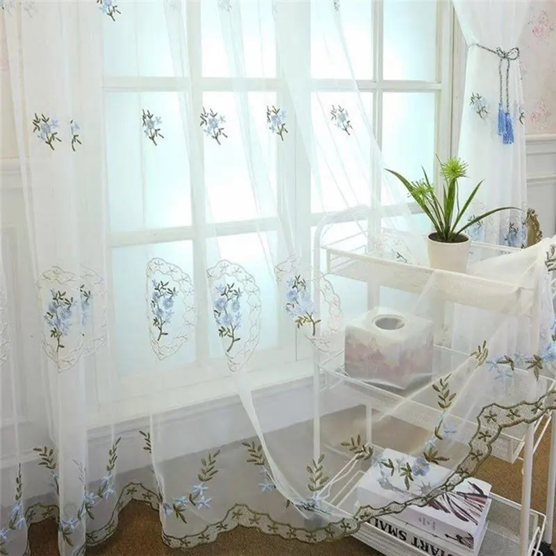 American Luxury Embroidered Tulle Window Curtains For Living Room European Floarl Sheer Volie Curtain For Bedroom Kitchen Drapes
American Luxury Embroidered Tulle Window Curtains For Living Room European Floarl Sheer Volie Curtain For Bedroom Kitchen Drapes