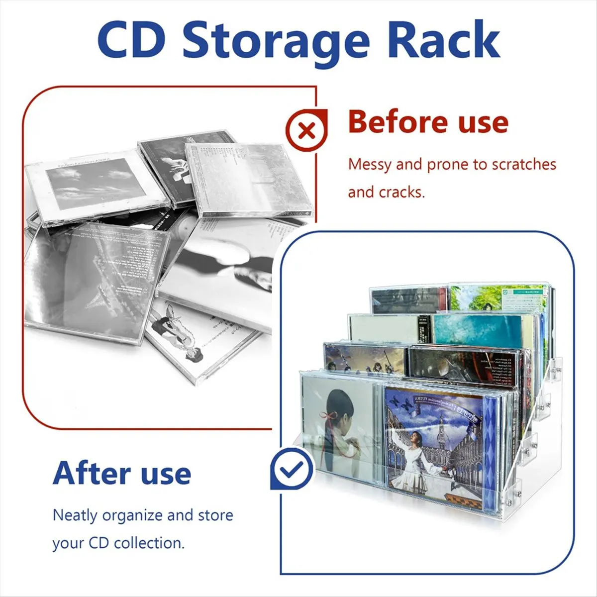 Persevering — 4-уровневый прозрачный акриловый держатель для компакт-дисков, каскадная стойка для хранения компакт-дисков, стойка для дисплея DVD/CD и подставка для хранения виниловых пластинок
Persevering — 4-уровневый прозрачный акриловый держатель для компакт-дисков, каскадная стойка для хранения компакт-дисков, стойка для дисплея DVD/CD и подставка для хранения виниловых пластинок